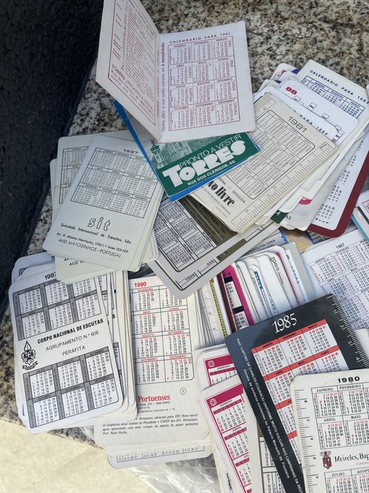 Colecao de Diversos Calendarios Raros e Antigos