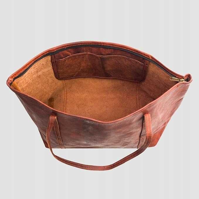 Leabags torebka skóra naturalna brązowy