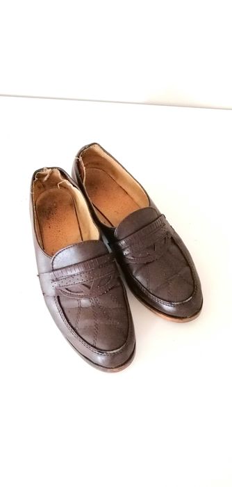 damskie brązowe półbuty mokasyny 40 eleganckie botki jesienne