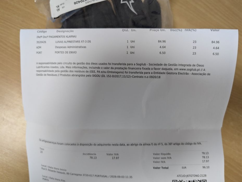 Luvas Alpinestar Novas