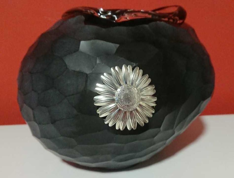 Conjunto de 2 peças decorativas em vidro preto opaco