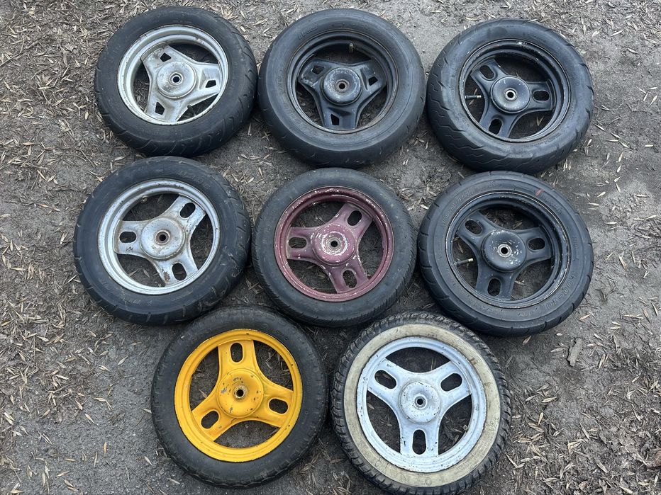 Колесо (шина камера диск) мотошина на скутер/мопед 3.00-10 и 3.50-10