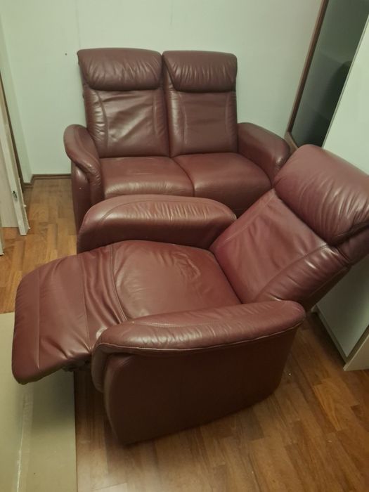 Skórzane Kanapa i fotel