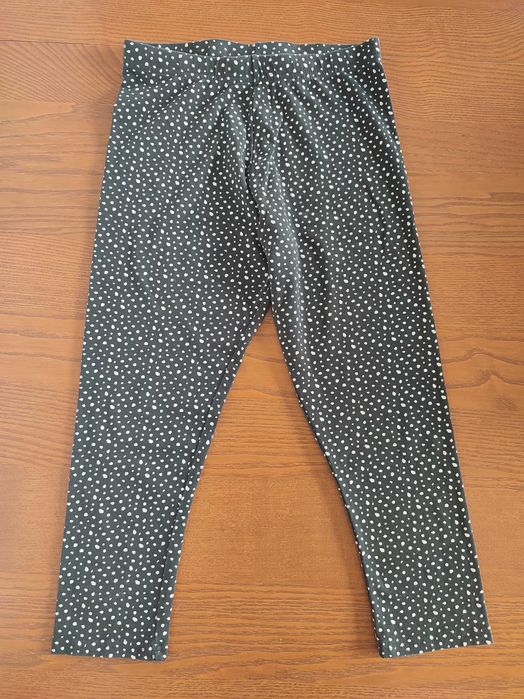 Czarne leginsy w białe plamki Primark 11-12 lat, 152 cm