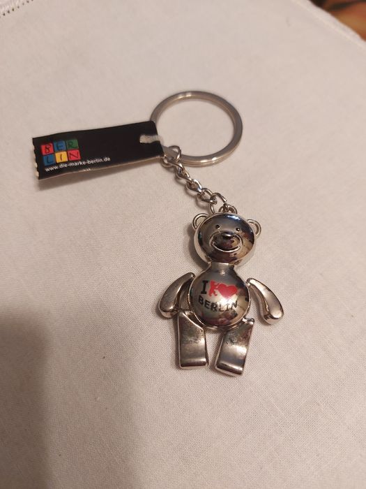 Porta-chaves I love Berlin urso em Metal.