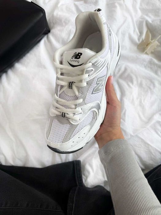 Кросівки New Balance 530 White Silver жіночі Нью Беленс білі шкіра сітка весна осінь | Женские кроссовки Нью Баланс белые 36 37 38 39 40