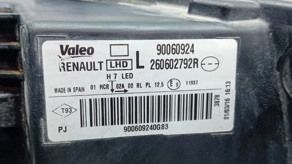 Ótica / farol esquerda RENAULT Megane IV (B9A/M_)