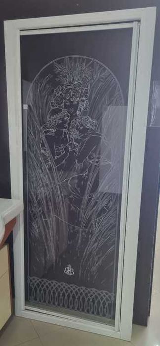 Frontal de duche decorado com 80,5x187,5