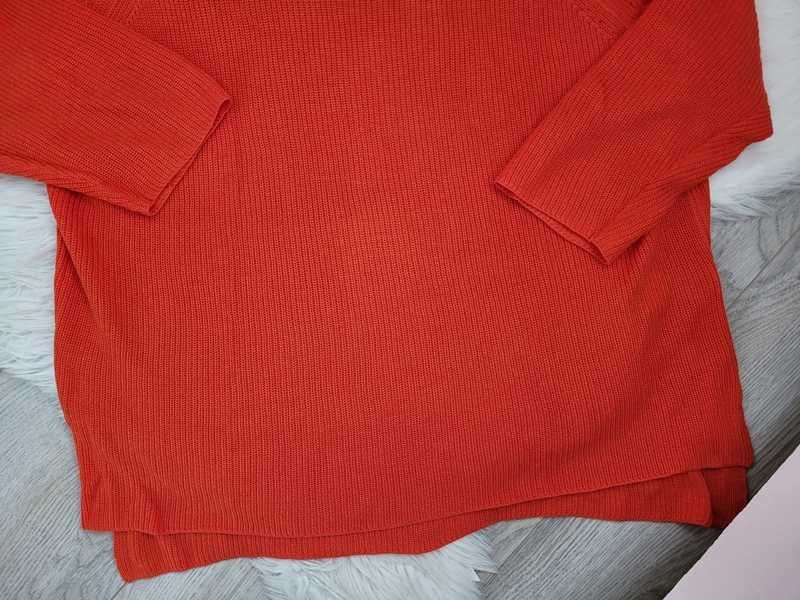 Pomarańczowy sweter / pulower z 3/4 rękawem, Reserved, XL (42)