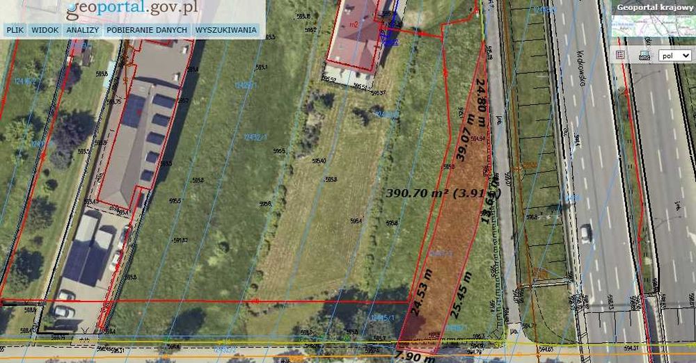 Nowy Targ - centrum - działka 382 m2