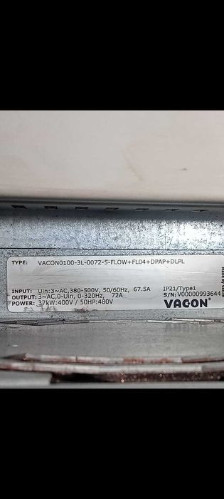 Falowniki Vacon od 2,2kw. Do 55kw