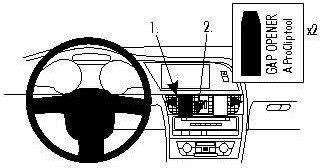 uchwyt na telefon Brodit 854263 dedykowany do Audi A4 08-15, A5 07-16