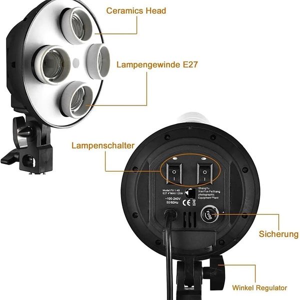Комплект постійного студійного світла софтбокс  50/70+стійка+лампи 4шт
