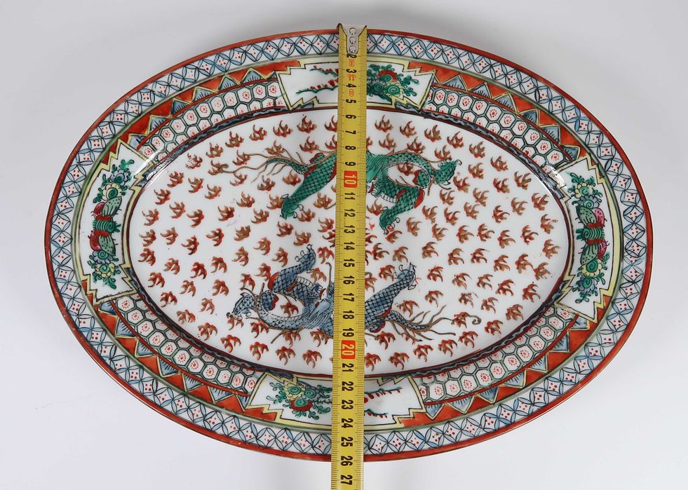 Travessa porcelana da China - Dragões