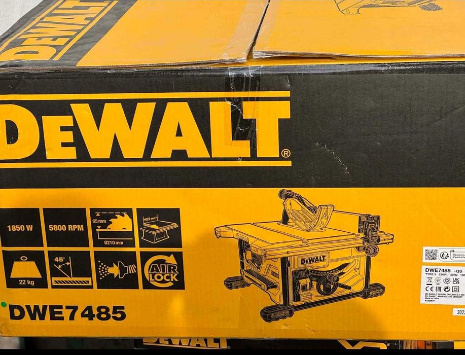 DeWalt DWE7485 + DE7450 pilarka stołowa zestaw stojak
