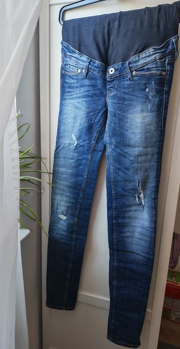 Jeansy ciążowe skinny dżinsy mama H&M