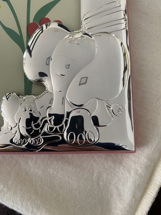 Moldura infantil prata Nova