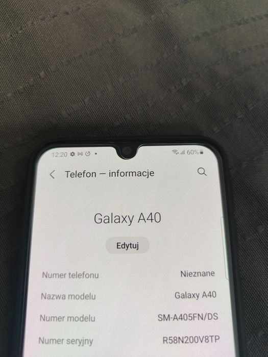 Smartfon Samsung Galaxy A40 4/64 4 GB RAM telefon komórkowy