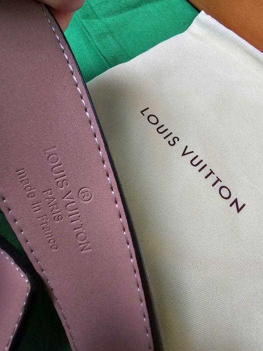 Pasek unisex Louis Vuitton komplet zloty srebrny nowość brazowy Premium