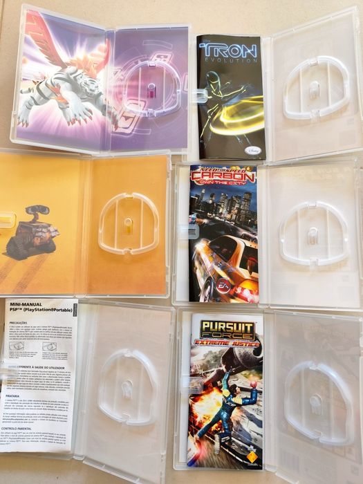 6 Caixas de Jogos para PSP (sem os jogos)