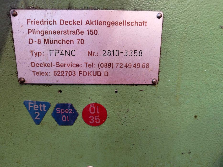 Frezarka CNC DECKEL FP4 NC Dialog 3 (1984r.)