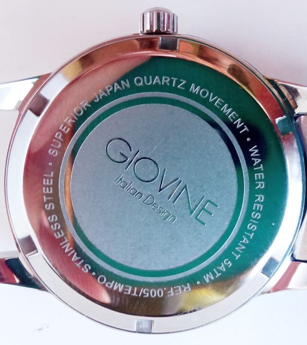 Klasyczny zegarek włoski giovine, stal, Miyota, 5 atm