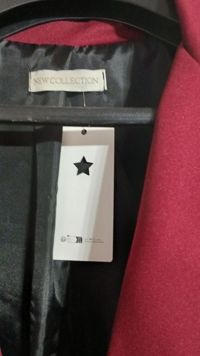 Marynarka bordo z koronką nowa wloska