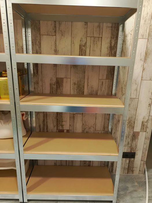 Металевий стелаж 180×90×40 чорний | посилений, 220×90×40 , 150/70/30