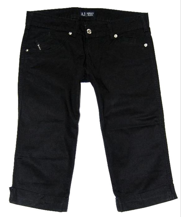ARMANI JEANS spodnie 3/4 jeansy czarne 26