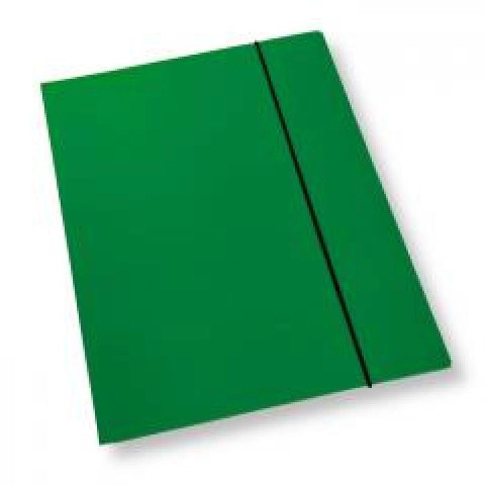 Teczka A4 z gumką lakier zielona 350gsm (10szt) Penword folia,234x328