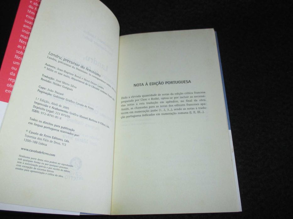Livro Landru Precursor do Feminino Jean-Baptiste Botul