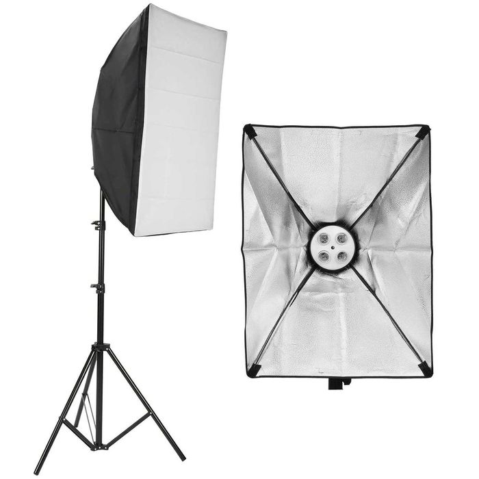 АКЦІЯ!!!Софтбокс на 4 лампи, 50 х 70 см із посиленим штативом на 2.5 м