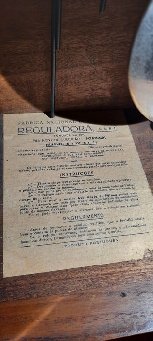 Relógio de pêndulo Reguladora