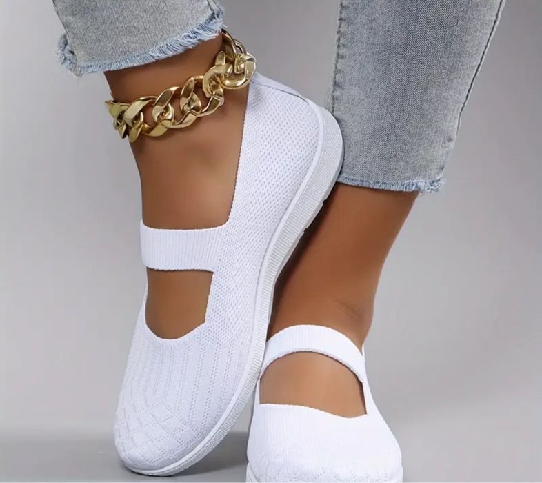 Елегантні дихаючі тканинні плоскі туфлі,комфортні,