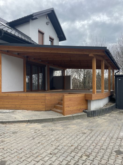 Tarasy Konstrukcje drewniane/aluminiowe altany tarasy pergole carporty