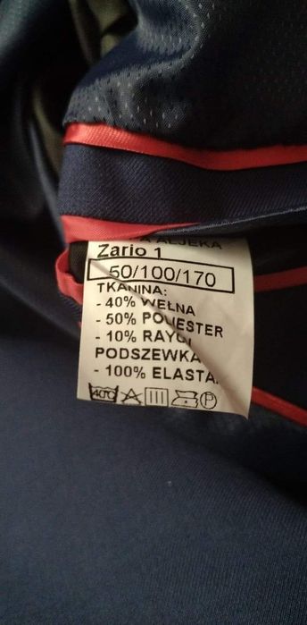 Garnitur nowy raz założony