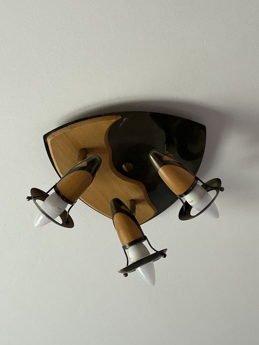Plafon drewniano metalowy