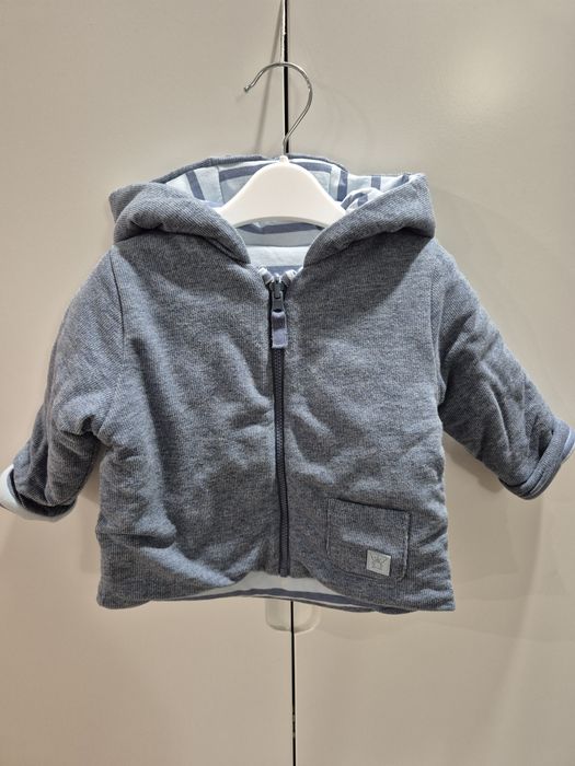 Bluza dwustronna z kapturem, rozpinana niebieska COOL CLUB r. 62