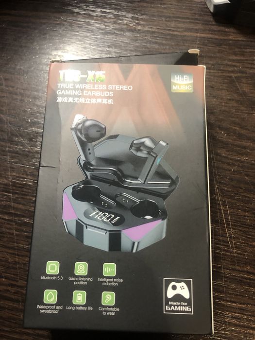 наушники блютуз НОВЫЕ! не использовались