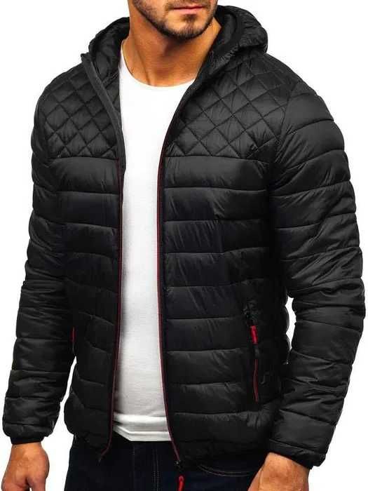 Куртка мужская демисезонная весенняя осенняя Hot с капюшоном стеганая