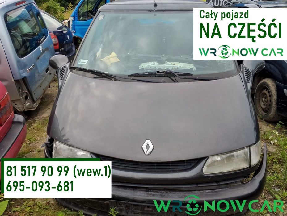 Renault Espace III (96-00r.) 2.0 B 114KM. Silnik F3R 768 Skrzynia  JC5 061 lakierMV262. Cały na części GWARANCJA !!!  Przód Tył Zestaw Komplet Drzwi Klapa Zderzak Błotnik Maska Grill Atrapa Szyba Pas Lampa Lusterko Boczki Fotel Kanapa Kokpit Deska Rozdzie