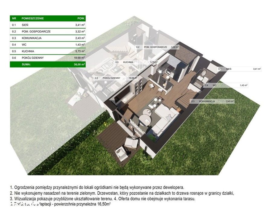 GOTOWY DOM przy lesie | 90.5m2 + ogród | 4pok |ENG