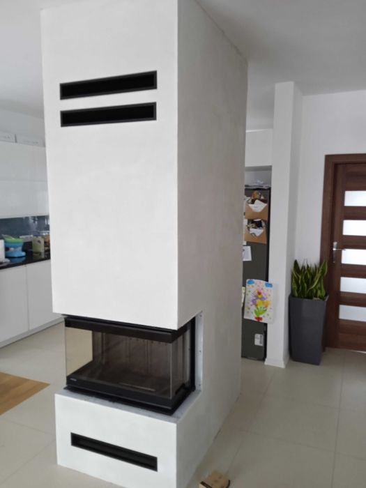 kominek z montażem, kominek z płaszczem wodnym, DGP, akumulacja, kozy