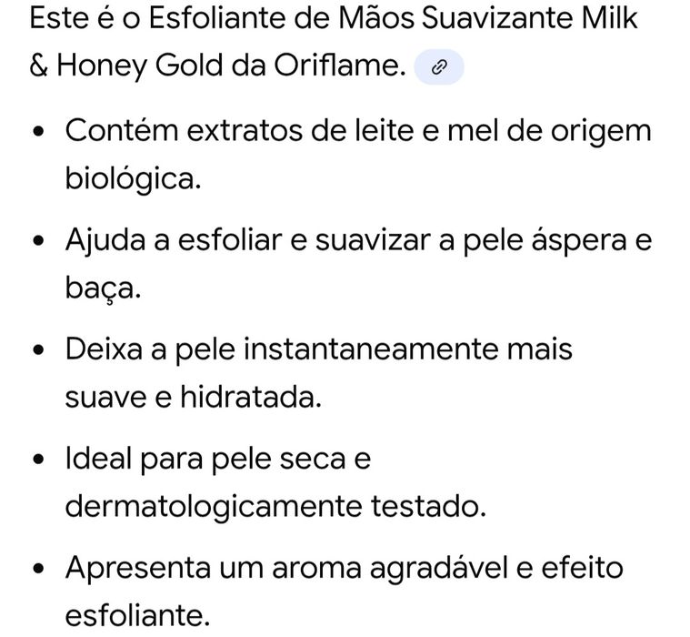 Esfoliante de Mãos Suavizante Milk & Honey Gold Oriflame
