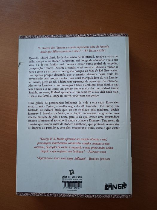 Livro A Guerra dos Tronos