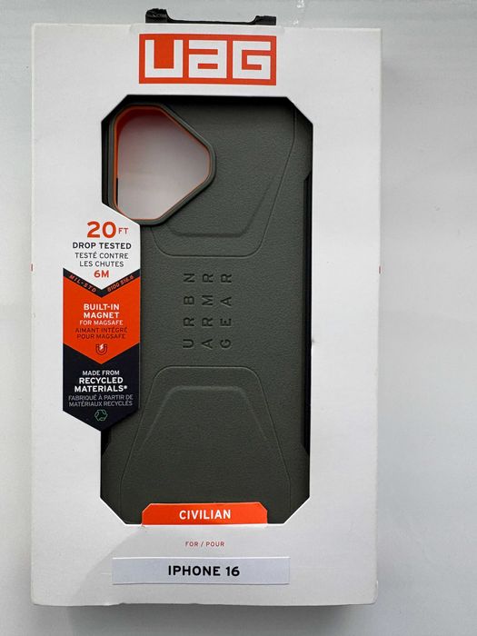 Чехол для смартфона UAG for iPhone 16, Civilian Magsafe, Olive Drab
