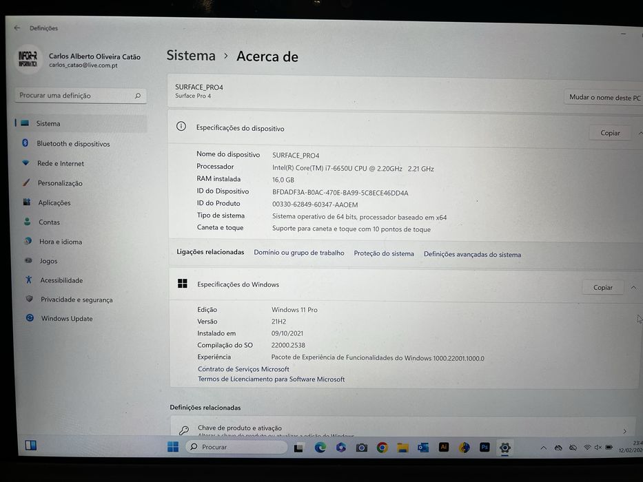 Microsoft Surface 4 pro