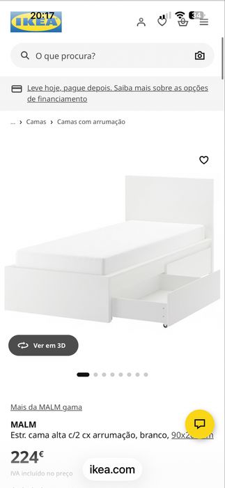 2 camas ikea  + 2 colchoes 90x200