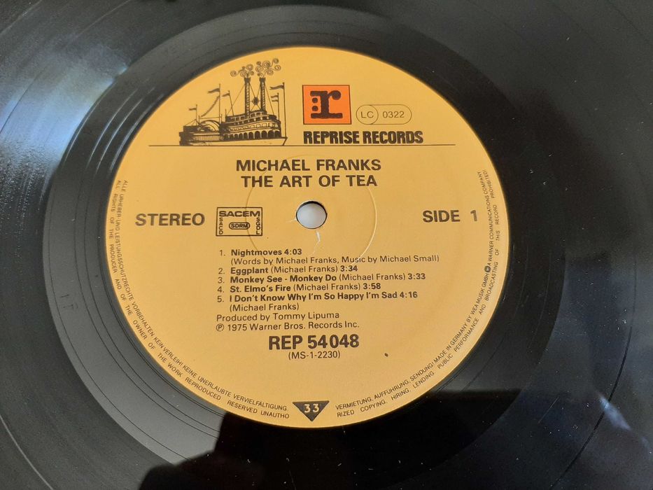 Michael Franks - The Art of Tea - Europa - Vinil LP