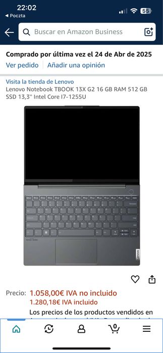 Alu Lenovo ThinkBook 13x 13,3" i7 16GB 512 ssd Win11 Pro harman